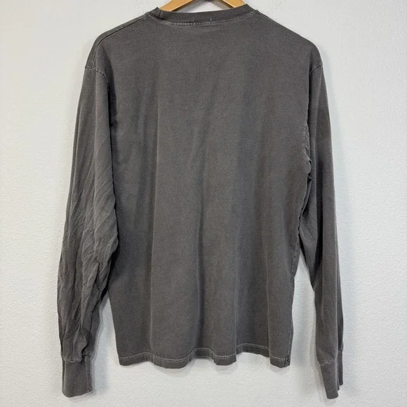 John Galt Brandy Melville Texas Shirt Women Large Gray Long Sleeve Casual UT - Picture 3 of 8